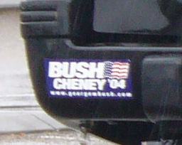 Close-up of the Bush/Cheney Car Wreck