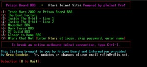 Atari Telenet BBSs