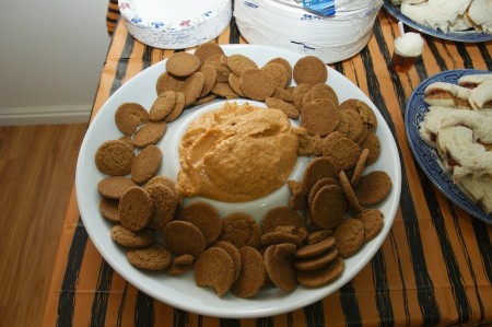 Pumpkin Dip and Ginger Cookies