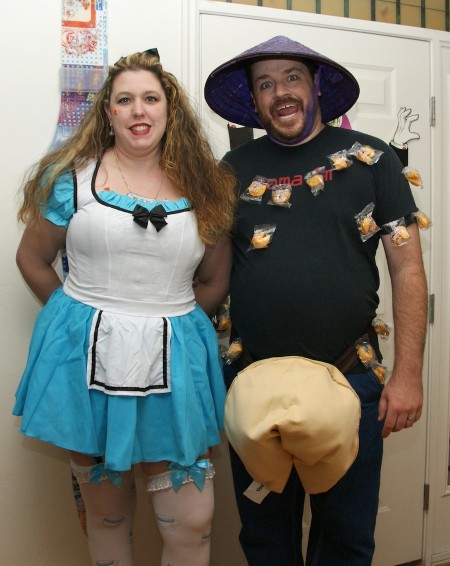 Jennifer and Clint Savage as Alice in Wonderland and Fortune Cookie