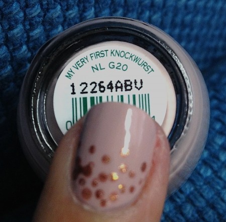 Faux Nail Lingerie with OPI My Very First Knockwurst from Pick Me!