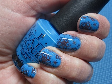 Javablue Snowflakes Manicure