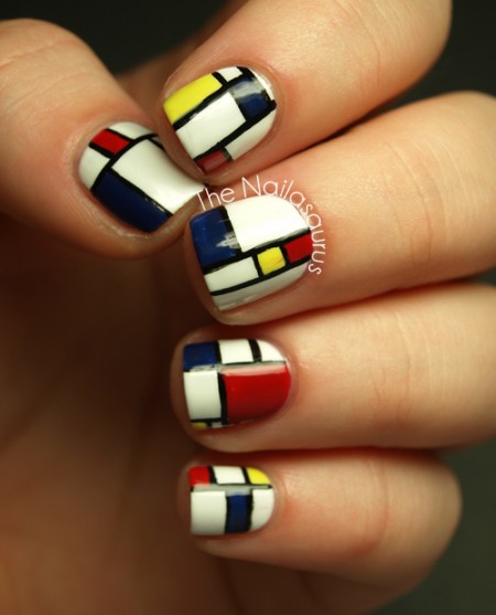 Mondrian Manicure by Nailasaurus