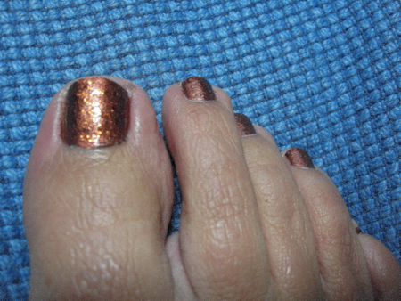 Rusted Bronze Pedicure from Pick Me!