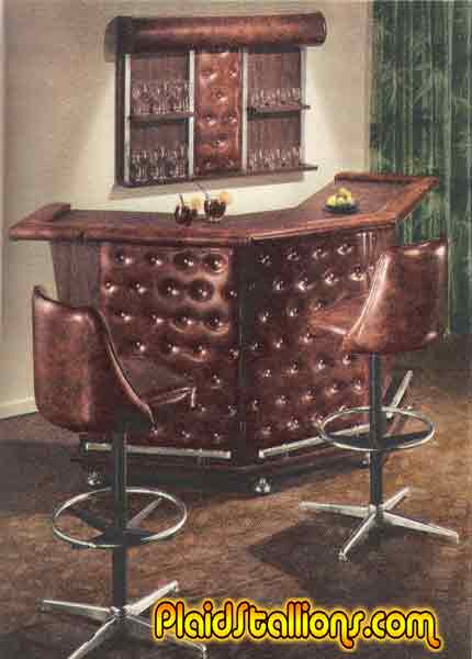 The bar in Scev's basement