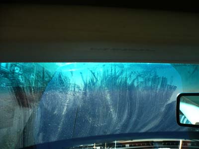 Supersonic Car Wash calls this windshield clean