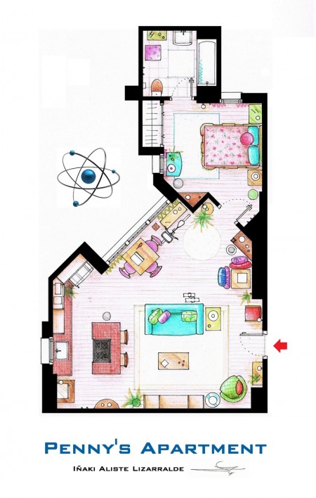 Penny's Apartment on The Big Bang Theory