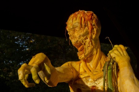 Pumpkin Zombie Sculpture