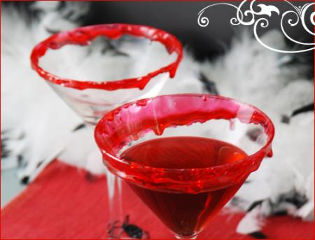 Blood Drip Halloween Martini Glasses