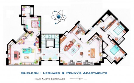 Penny, Sheldon and Leonard's Apartment on The Big Bang Theory